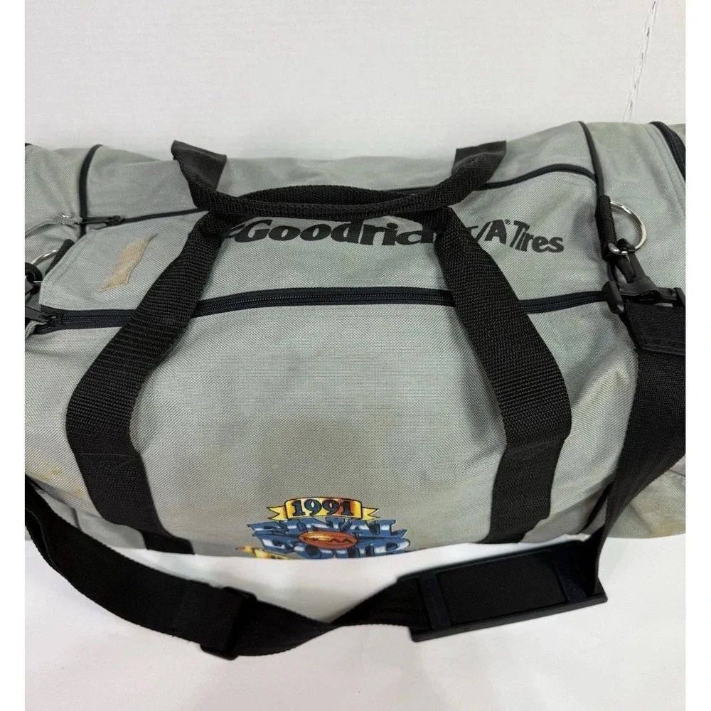 Vtg BF Goodrich 1991 FINAL FOUR INDIANAPOLIS Duffel Bag Gray Canvas Carry On